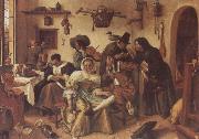 Jan Steen Beware of Luxury oil painting